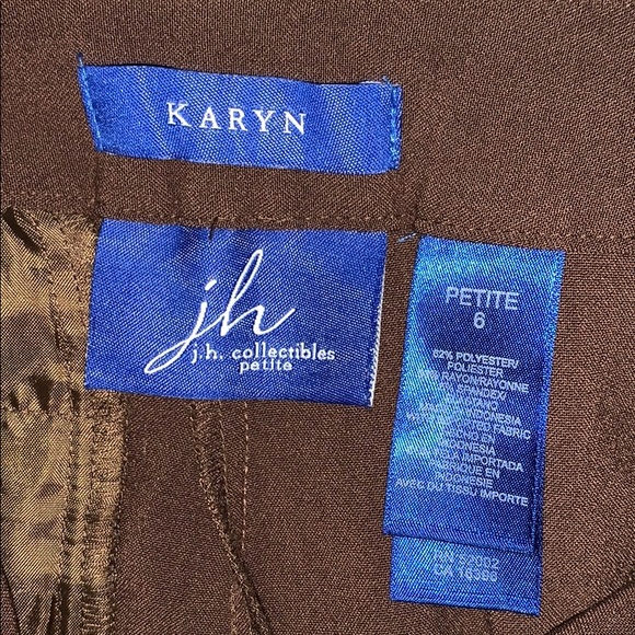 Karyn j.H. Collectibles petite brown career pants - Picture 5 of 8